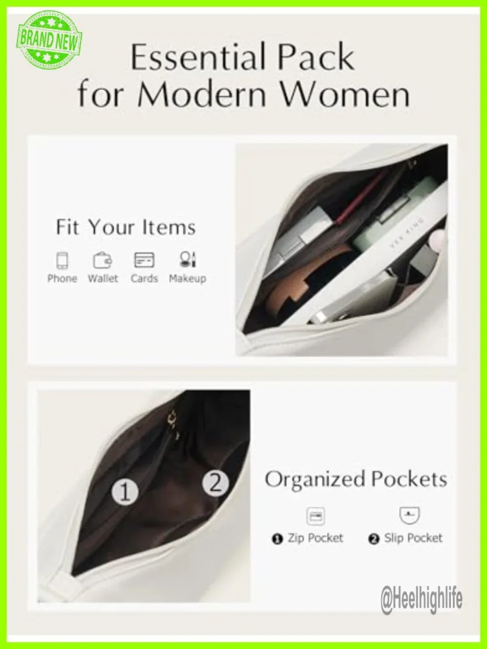 PU Leather Hobo Underarm Purse with Zipper & Adjustable Strap